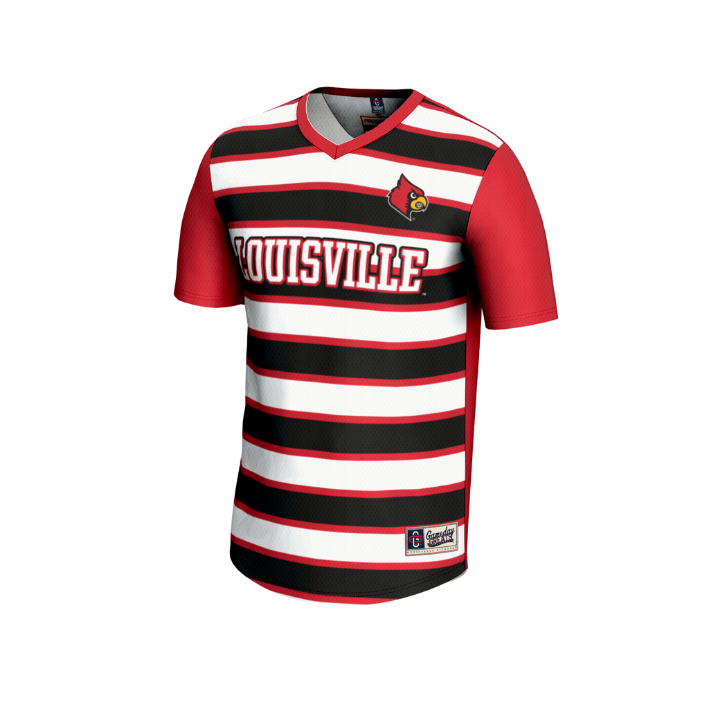 #1 Louisville Cardinals Lightweight Soccer Fashion Jersey - Red product image 3, provided for visual reference and product