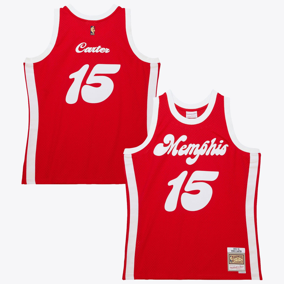 Memphis Grizzlies Vince Carter 2015 Hardwood Classics Authentic Jersey - Red product image 2, provided for visual reference
