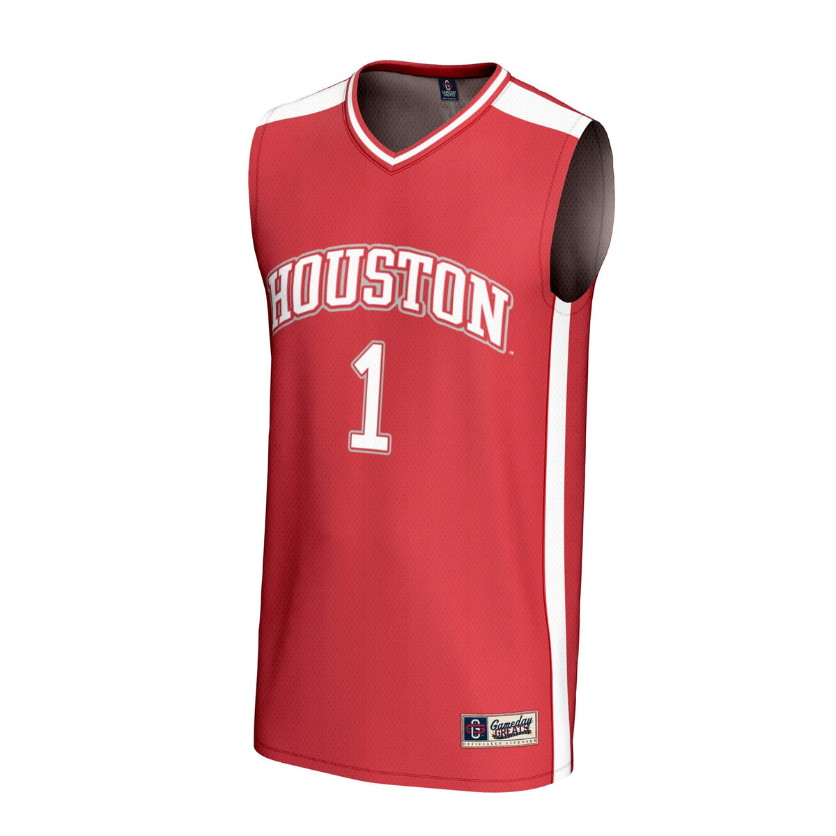 #1 Houston Cougars Lightweight Basketball Fashion Jersey - Red product image 3, provided for visual reference and product