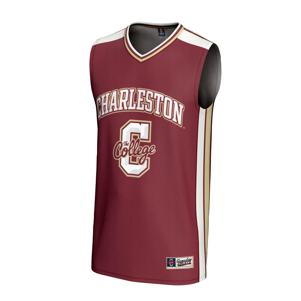 Charleston Cougars Spirit Basketball Jersey - Maroon product image 3, provided for visual reference and product detail review