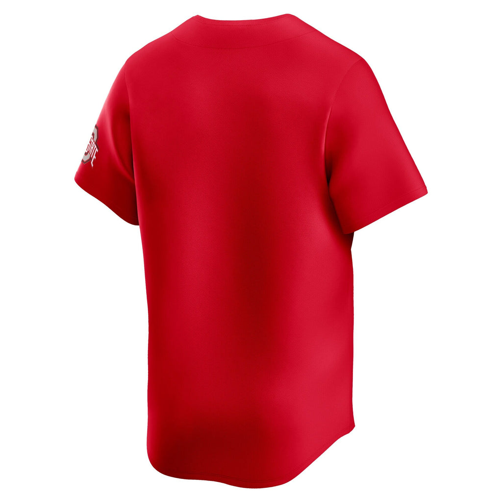Scarlet Ohio State Buckeyes Baseball Limited Jersey product image 4, provided for visual reference and product detail review