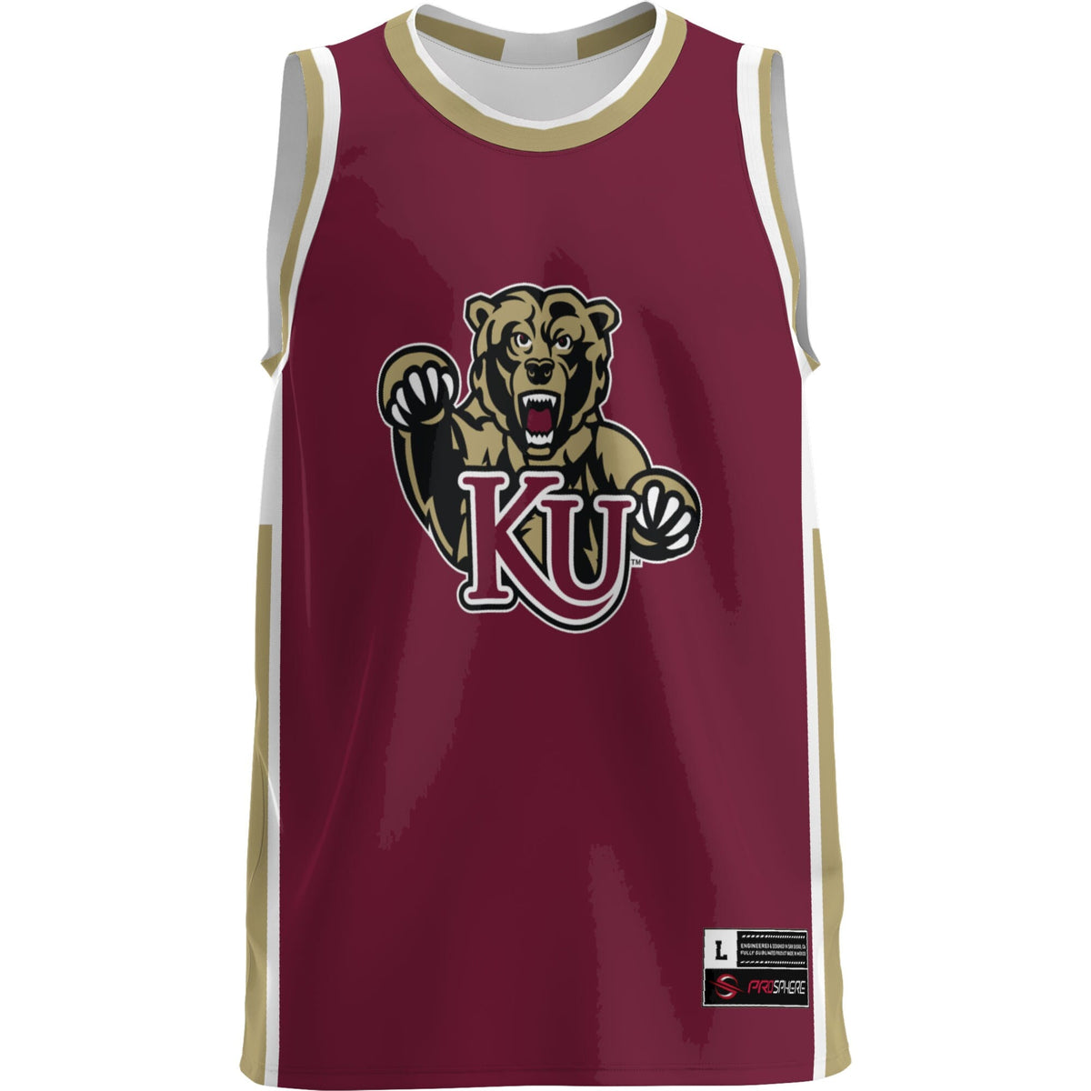 Kutztown Golden Bears Lightweight Basketball Jersey - Maroon product image 3, provided for visual reference and product