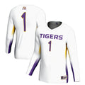 #1 LSU Tigers Lightweight Volleyball Jersey - White product image 1, provided for visual reference and product detail review