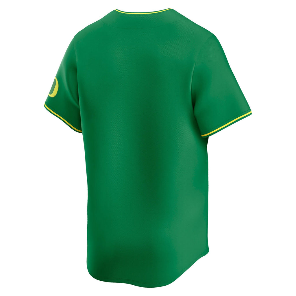 Green Oregon Ducks Baseball Limited Jersey product image 4, provided for visual reference and product detail review