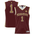 #1 Texas State Bobcats Lightweight Basketball Jersey - Maroon product image 1, provided for visual reference and product
