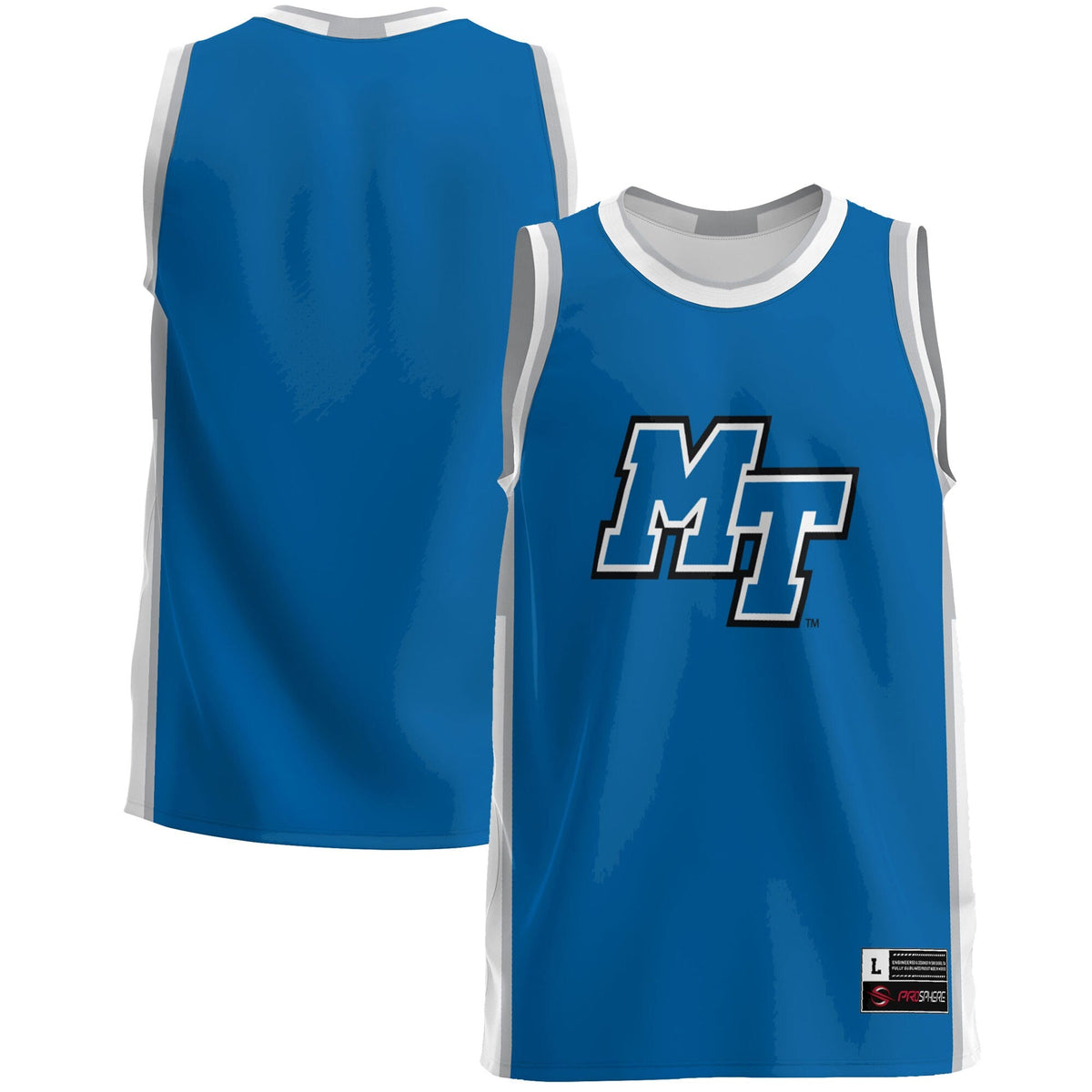 MTSU Blue Raiders Lightweight Basketball Jersey - Royal product image 1, provided for visual reference and product detail