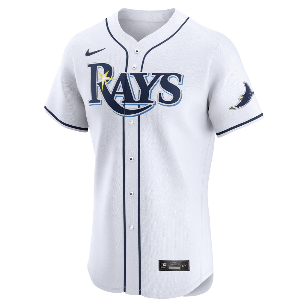 Tampa Bay Rays Yandy Diaz White Home Elite Player Jersey product image 3, provided for visual reference and product detail