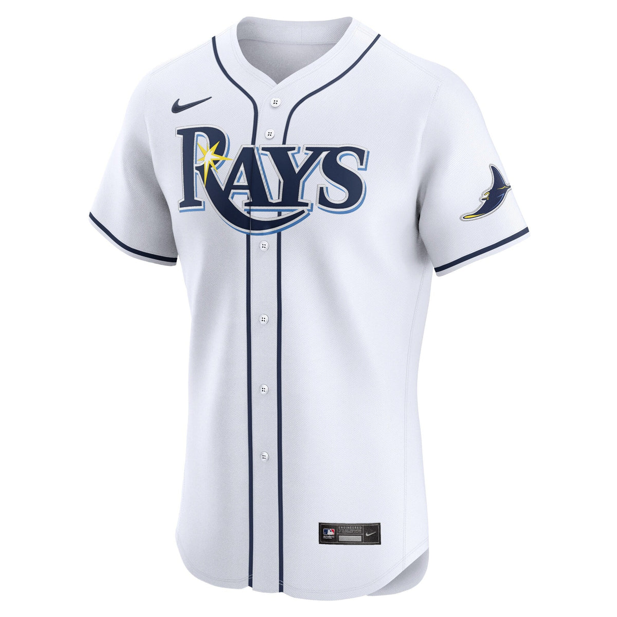 Tampa Bay Rays Yandy Diaz White Home Elite Player Jersey product image 3, provided for visual reference and product detail