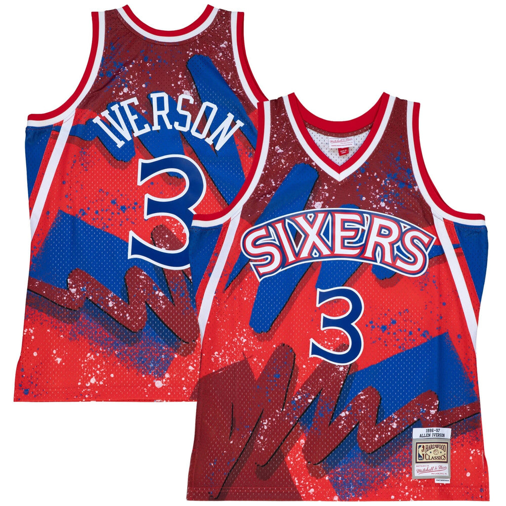 Philadelphia 76ers Hyper Hoops Swingman Jersey - Allen Iverson - Scarlett product image 1, provided for visual reference and