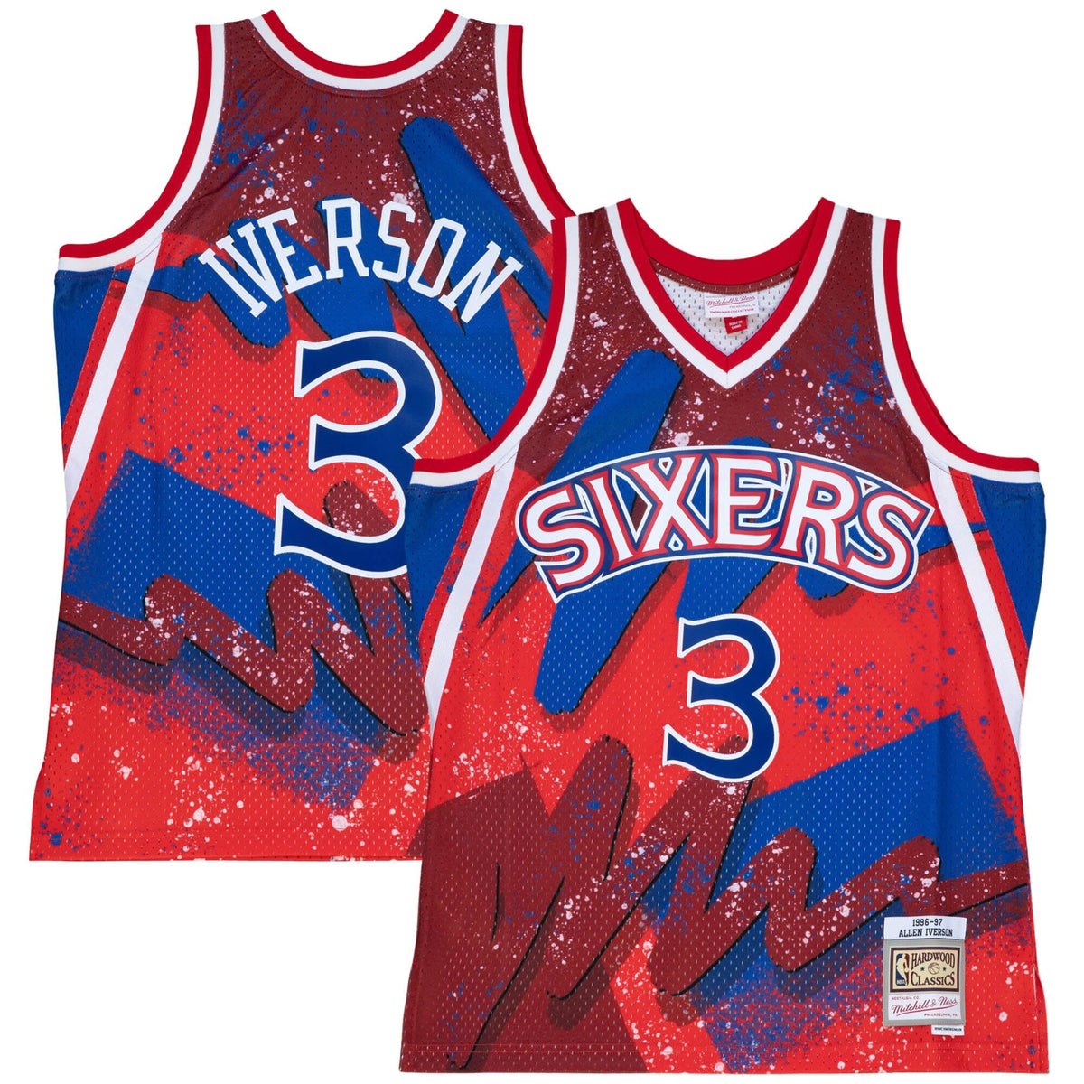 Philadelphia 76ers Hyper Hoops Swingman Jersey - Allen Iverson - Scarlett product image 1, provided for visual reference and