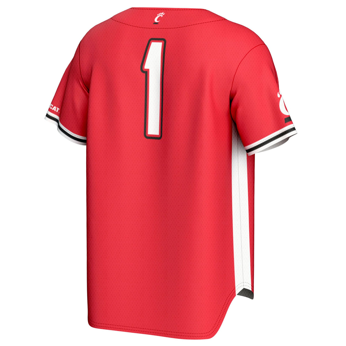 #1 Cincinnati Bearcats Lightweight Baseball Fashion Jersey - Red product image 4, provided for visual reference and product