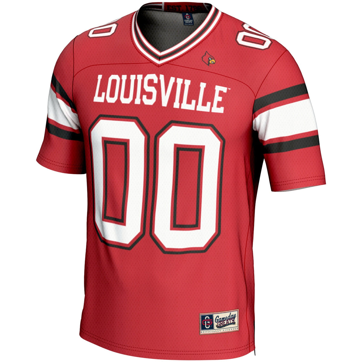 Louisville Cardinals NIL Pick-A-Player Football Jersey - Red product image 3, provided for visual reference and product