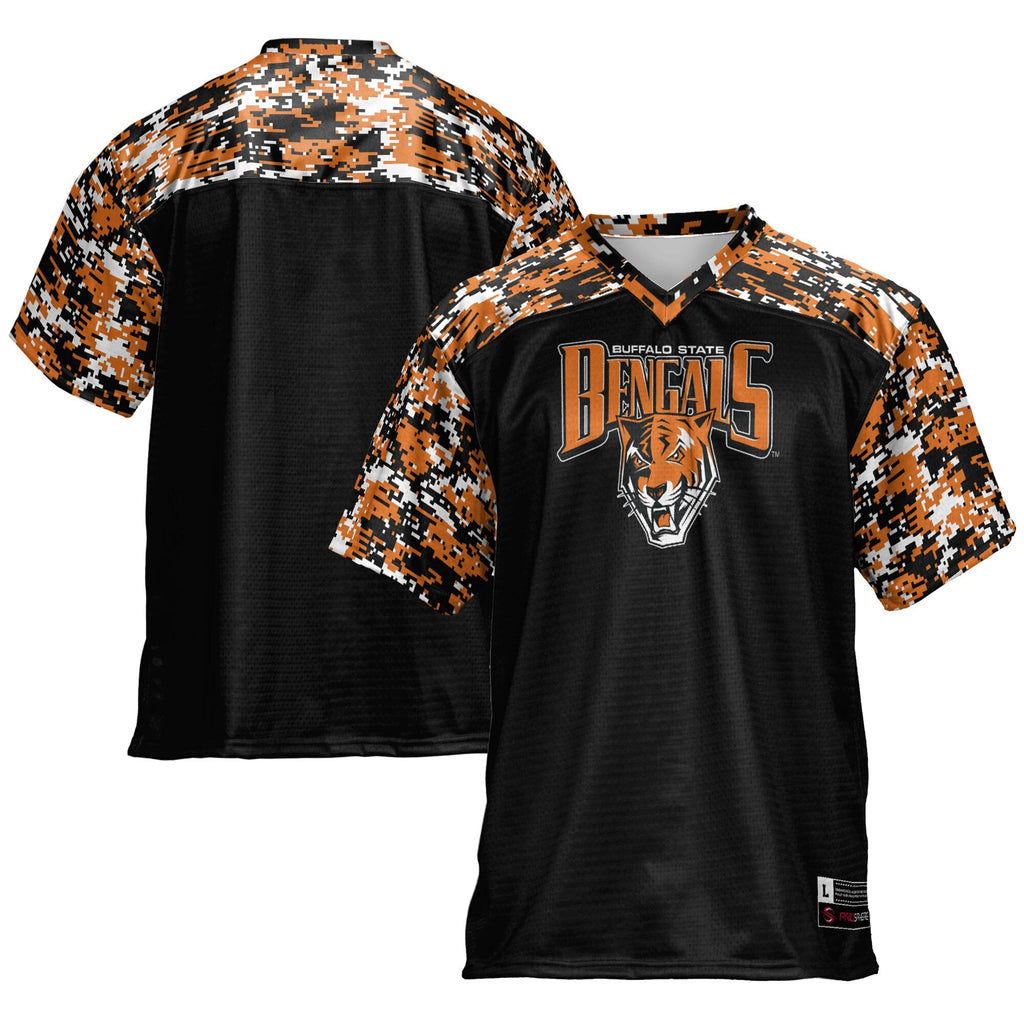 Buffalo State Bengals Football Jersey - Black product image 1, provided for visual reference and product detail review