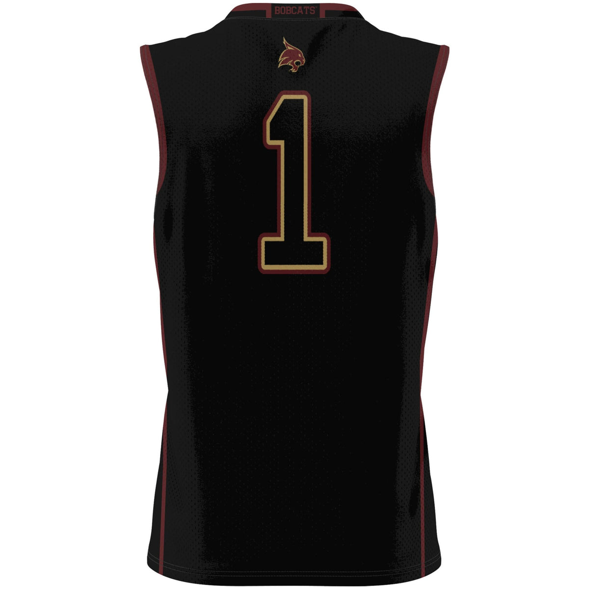 #1 Texas State Bobcats Lightweight Basketball Jersey - Black product image 4, provided for visual reference and product