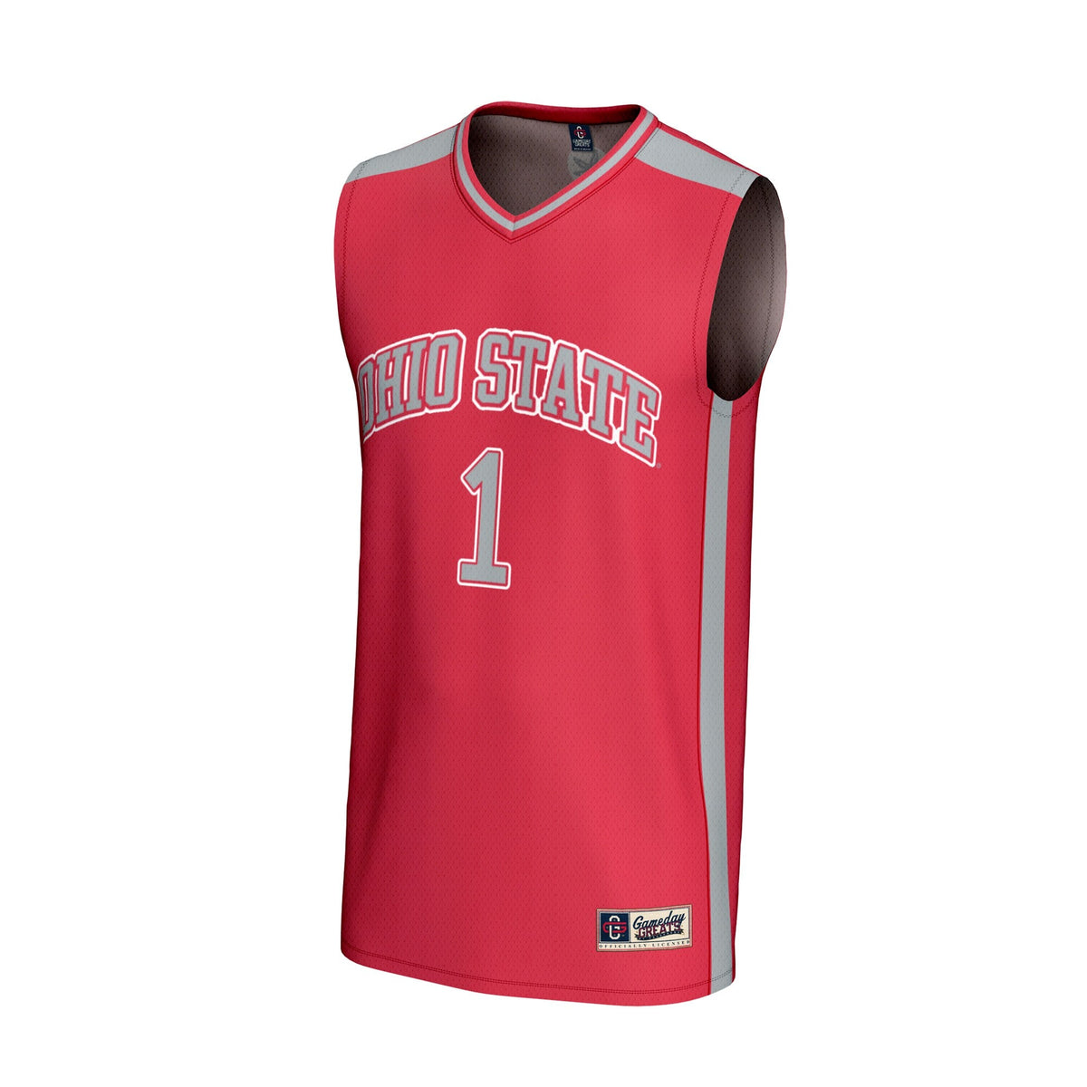#1 Ohio State Buckeyes Lightweight Basketball Fashion Jersey - Scarlet product image 3, provided for visual reference and