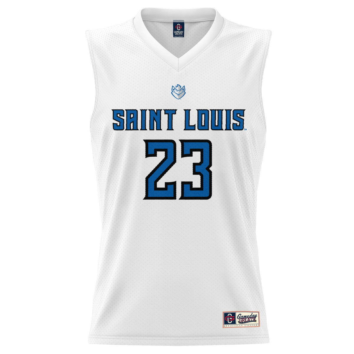 #23 Saint Louis Billikens Lightweight Basketball Jersey - White product image 3, provided for visual reference and product