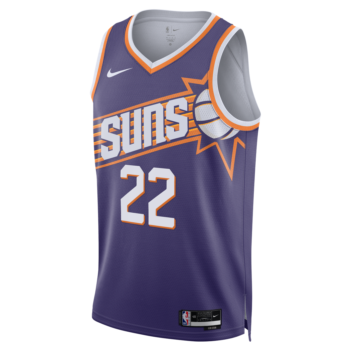 Phoenix Suns Icon Edition Swingman Jersey - Purple - Miles Bridges product image 3, provided for visual reference and