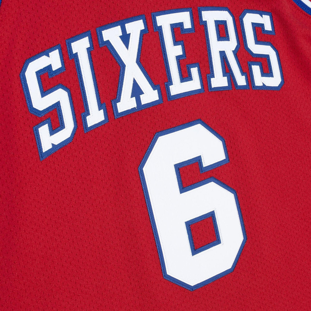Philadelphia 76ers Julius Erving 82-83 Authentic Road Jersey - Scarlet product image 5, provided for visual reference and