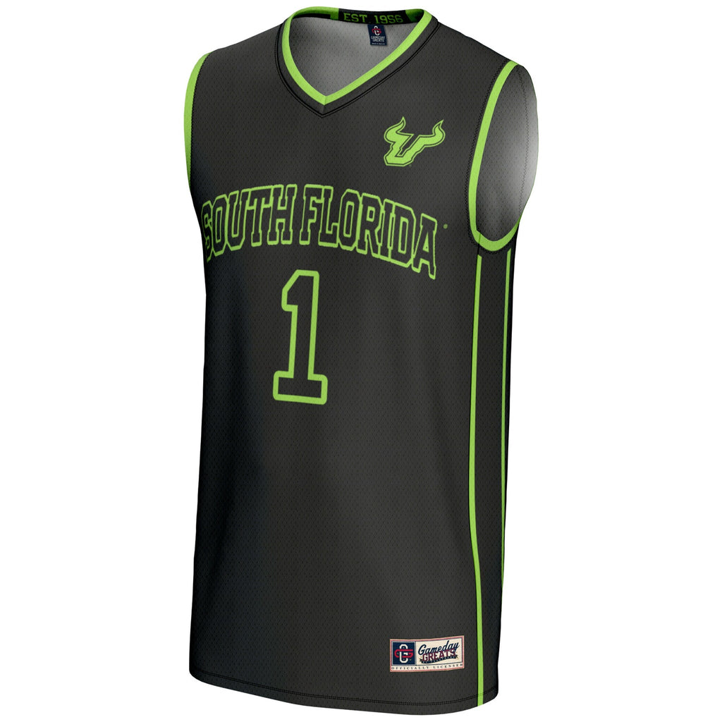 #1 South Florida Bulls Lightweight Basketball Jersey - Black product image 3, provided for visual reference and product