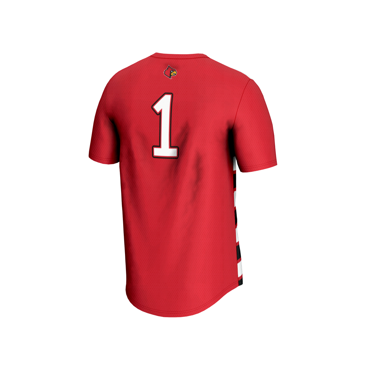 #1 Louisville Cardinals Lightweight Soccer Fashion Jersey - Red product image 4, provided for visual reference and product