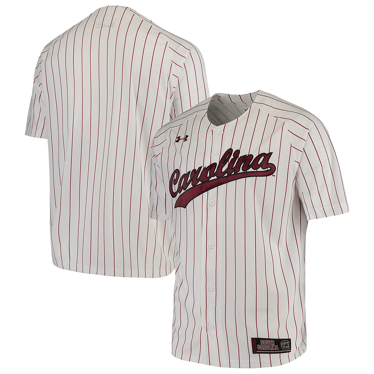 South Carolina Gamecocks Performance Replica Baseball Jersey - White product image 2, provided for visual reference and