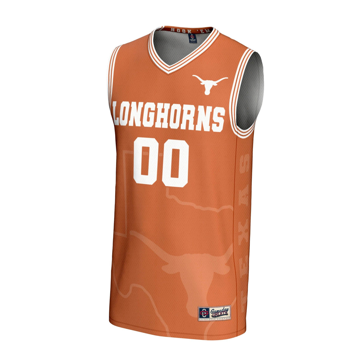 Texas Longhorns NIL Pick-A-Player Basketball Icon Print Lightweight Jersey - Texas Orange product image 3, provided for