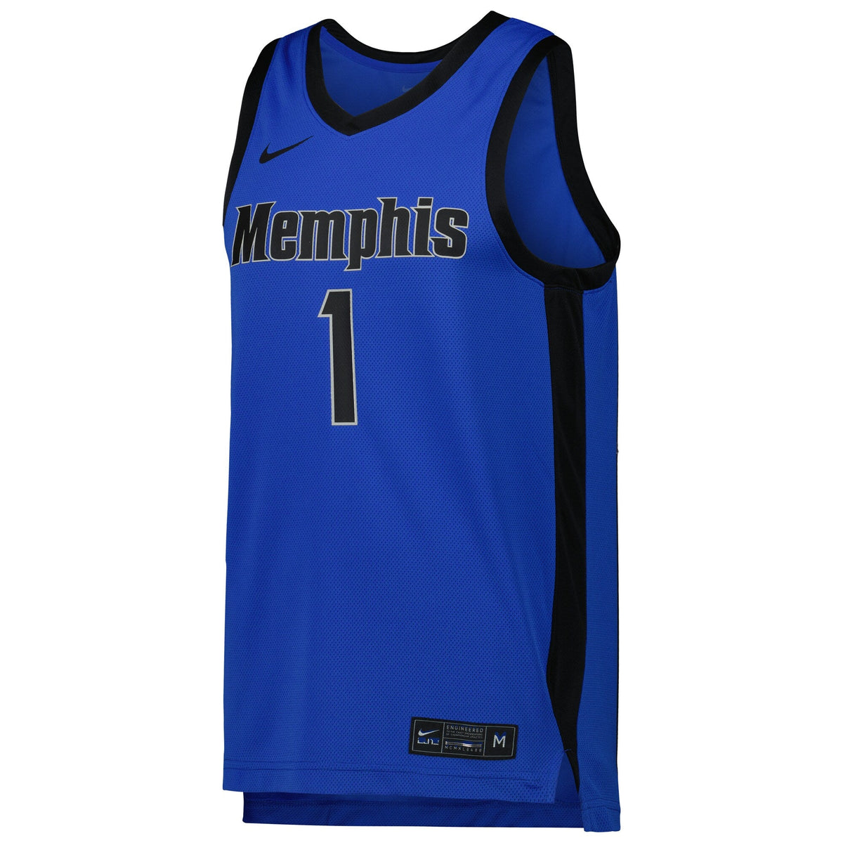 #1 Memphis Tigers Replica Basketball Jersey - Blue product image 3, provided for visual reference and product detail review