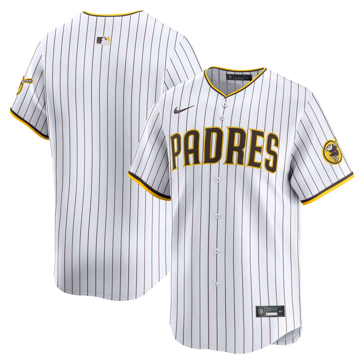 San Diego Padres White Home Limited Jersey product image 2, provided for visual reference and product detail review
