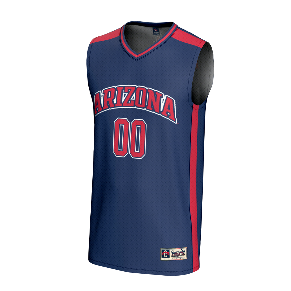 Arizona Wildcats NIL Pick-A-Player Lightweight Basketball Fashion Jersey - Navy product image 3, provided for visual