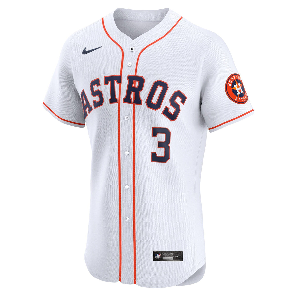 Houston Astros Jeremy Peña White Home Elite Player Jersey product image 3, provided for visual reference and product detail