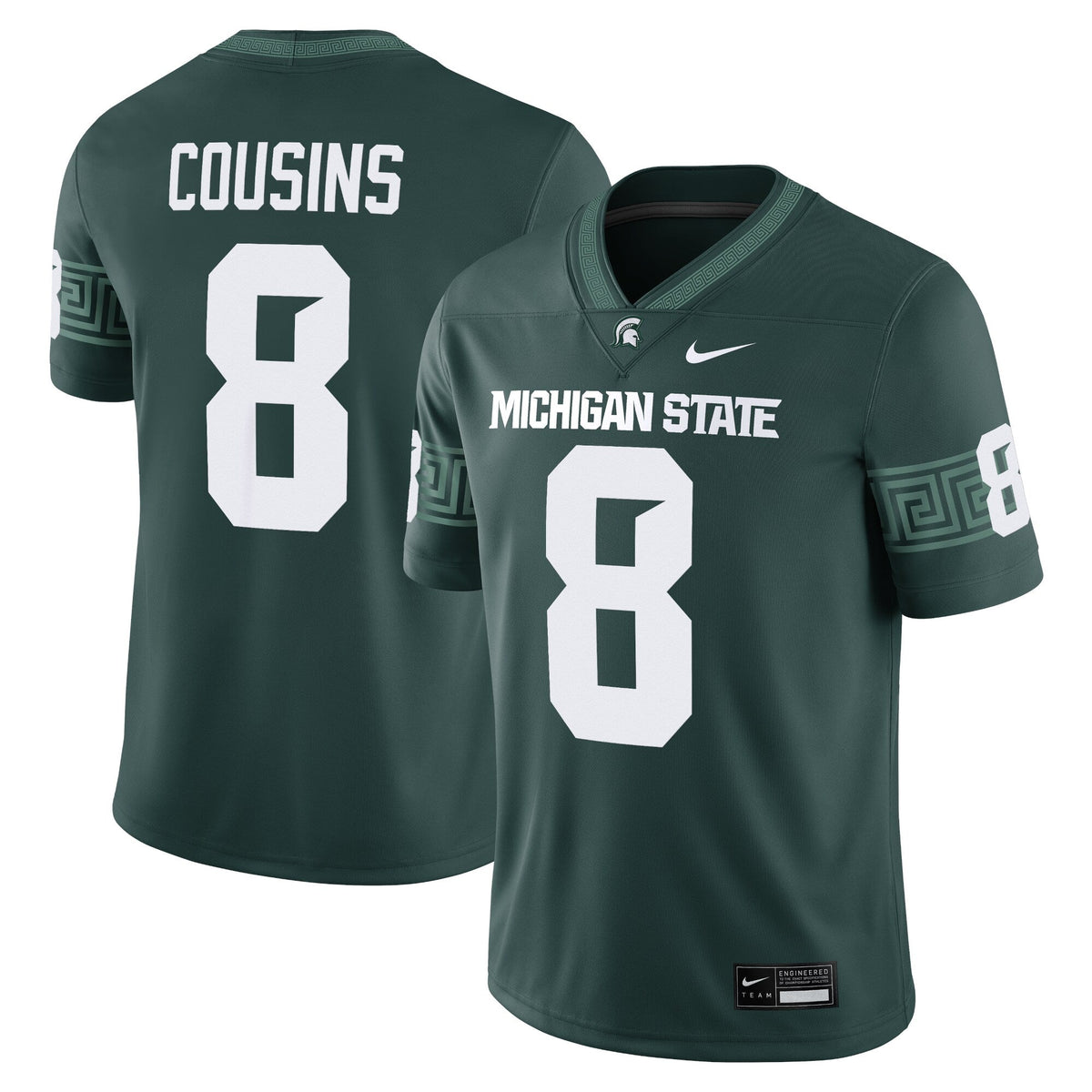 Kirk Cousins Michigan State Spartans Alumni Game Jersey - Green product image 2, provided for visual reference and product