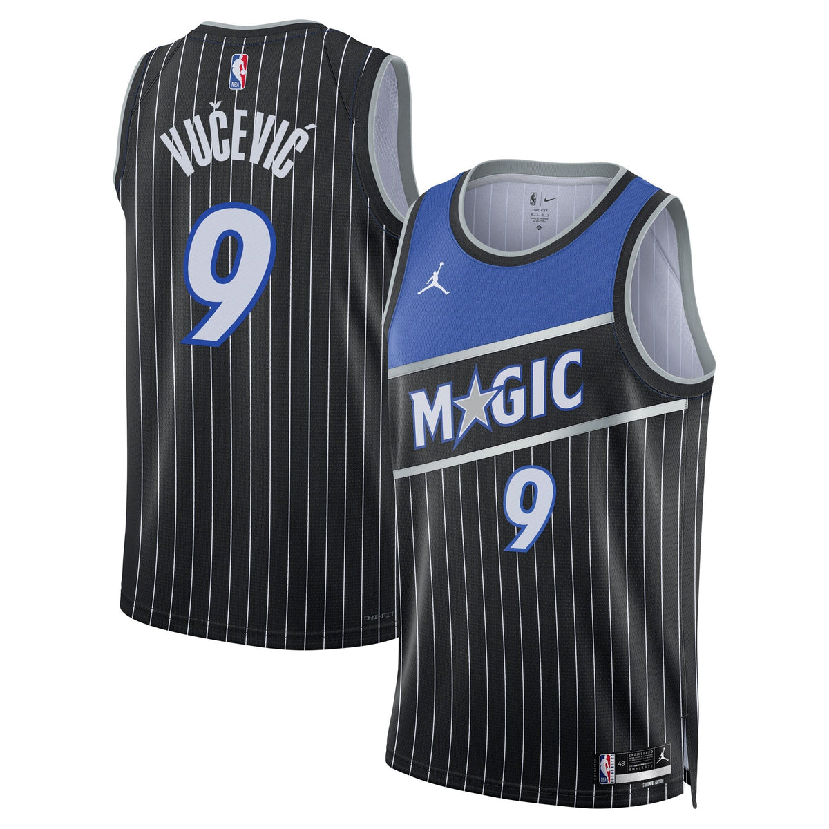 Orlando Magic Statement Edition Jersey - Black - Nikola Vučević product image 1, provided for visual reference and product