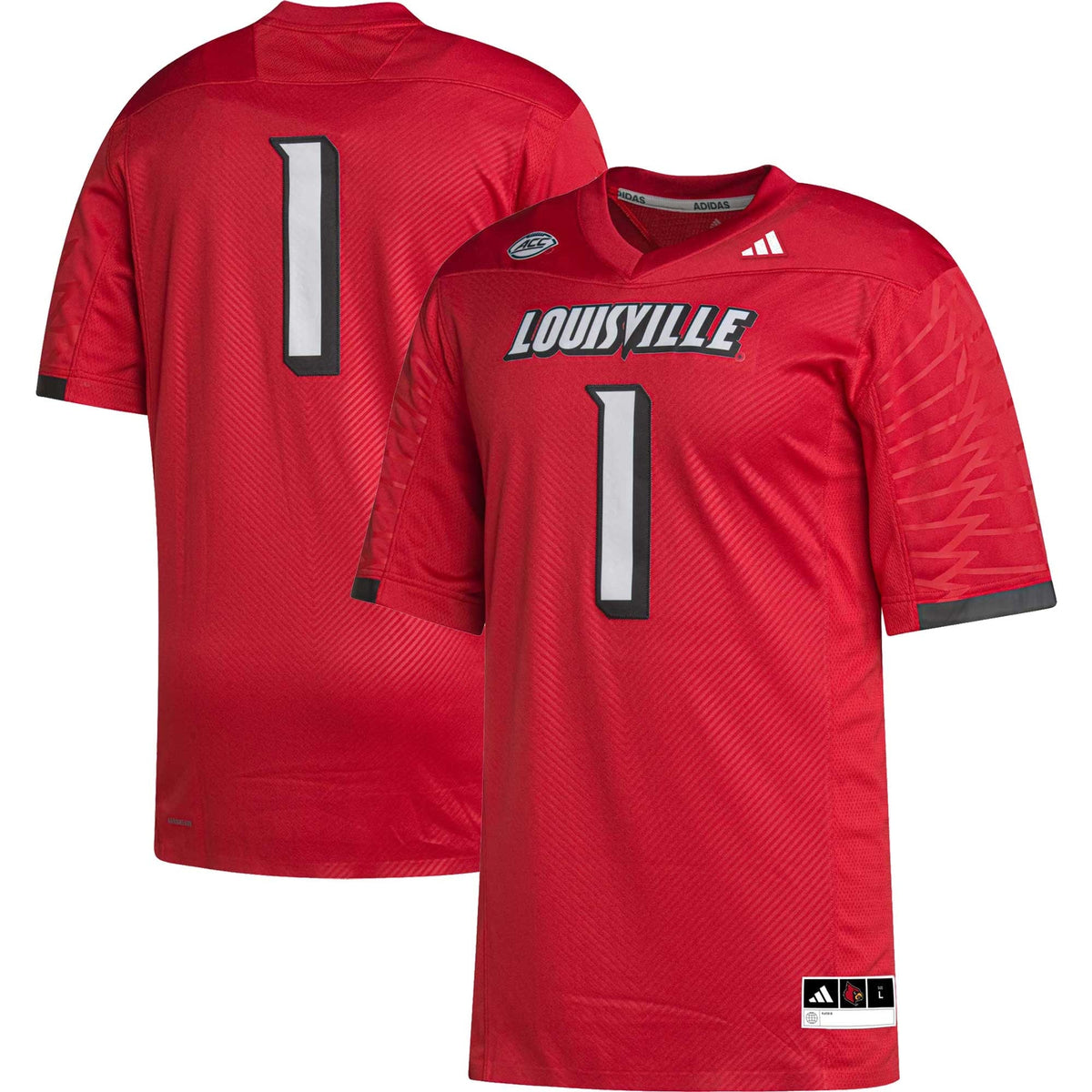 #1 Louisville Cardinals Premier Football Jersey - Cardinal product image 1, provided for visual reference and product detail