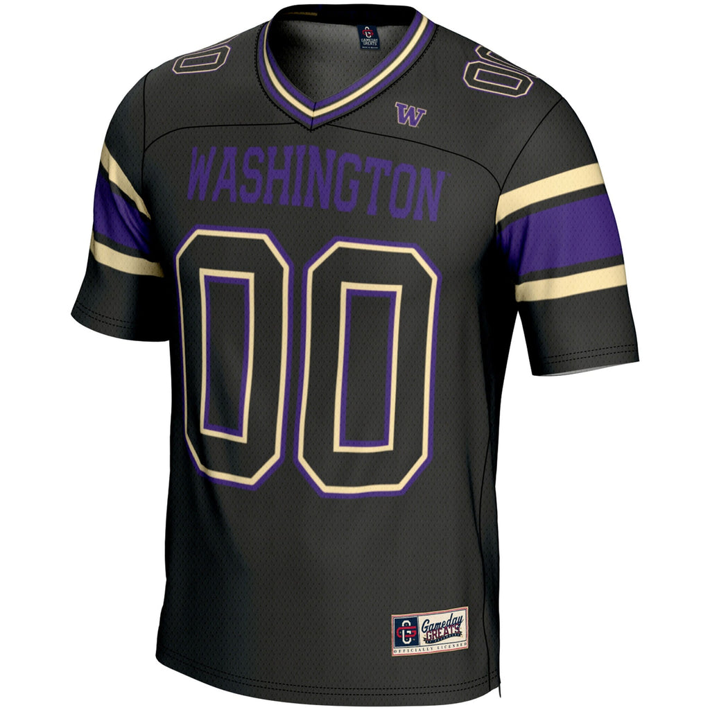 Washington Huskies NIL Pick-A-Player Football Jersey - Black product image 3, provided for visual reference and product