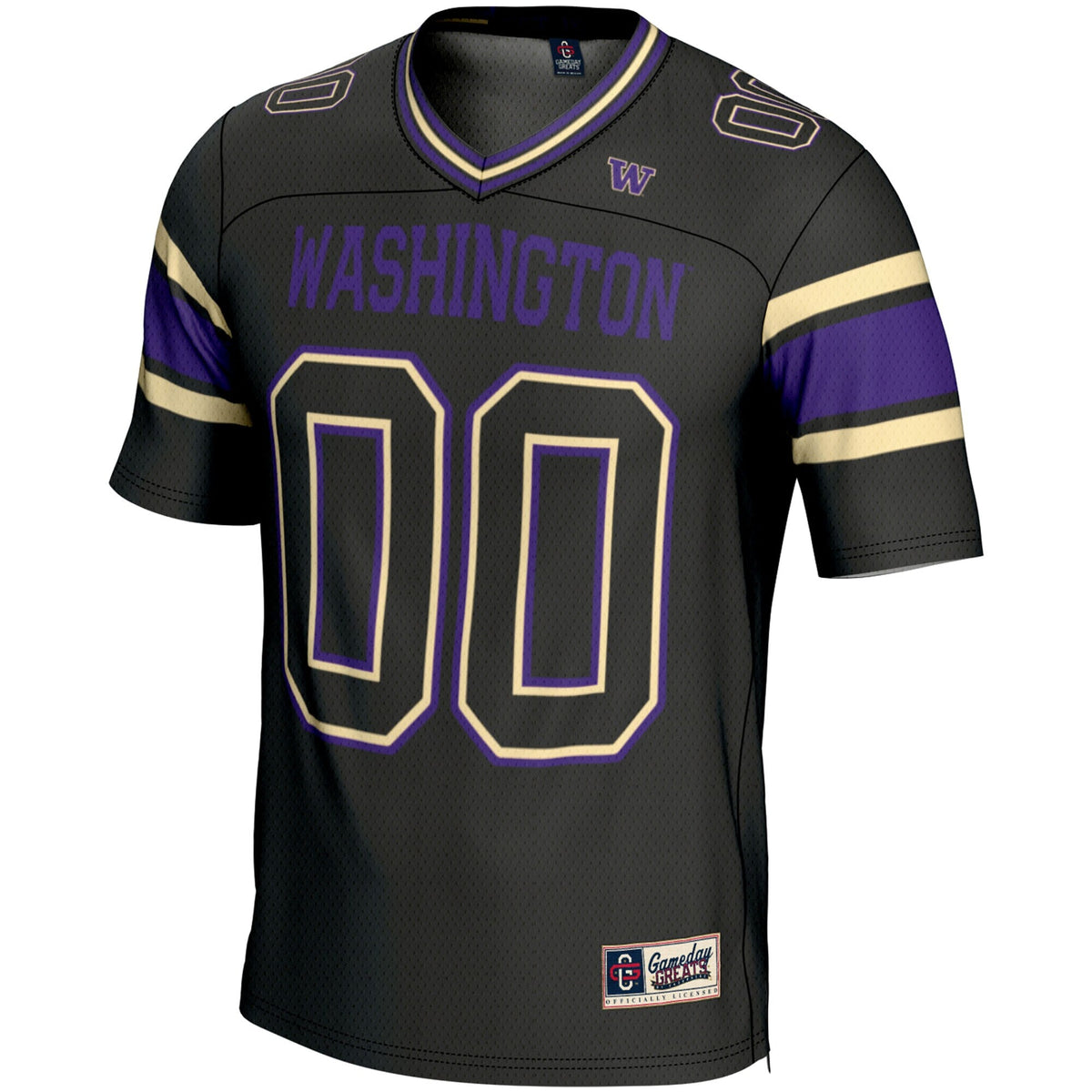 Washington Huskies NIL Pick-A-Player Football Jersey - Black product image 3, provided for visual reference and product