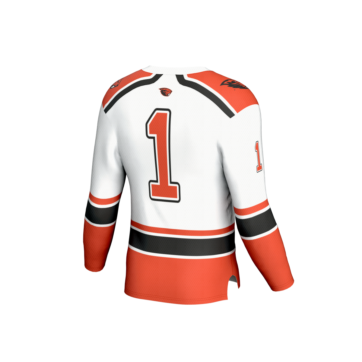 #1 Oregon State Beavers Lightweight Hockey Fashion Jersey - White product image 4, provided for visual reference and product