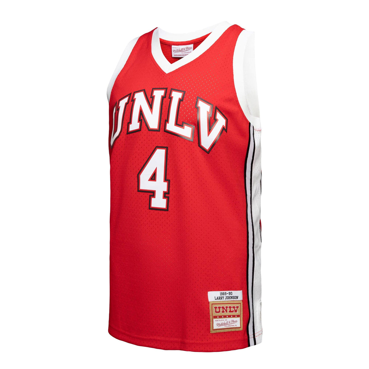 Larry Johnson UNLV Rebels 1989/90 Player Swingman Jersey - Red product image 3, provided for visual reference and product