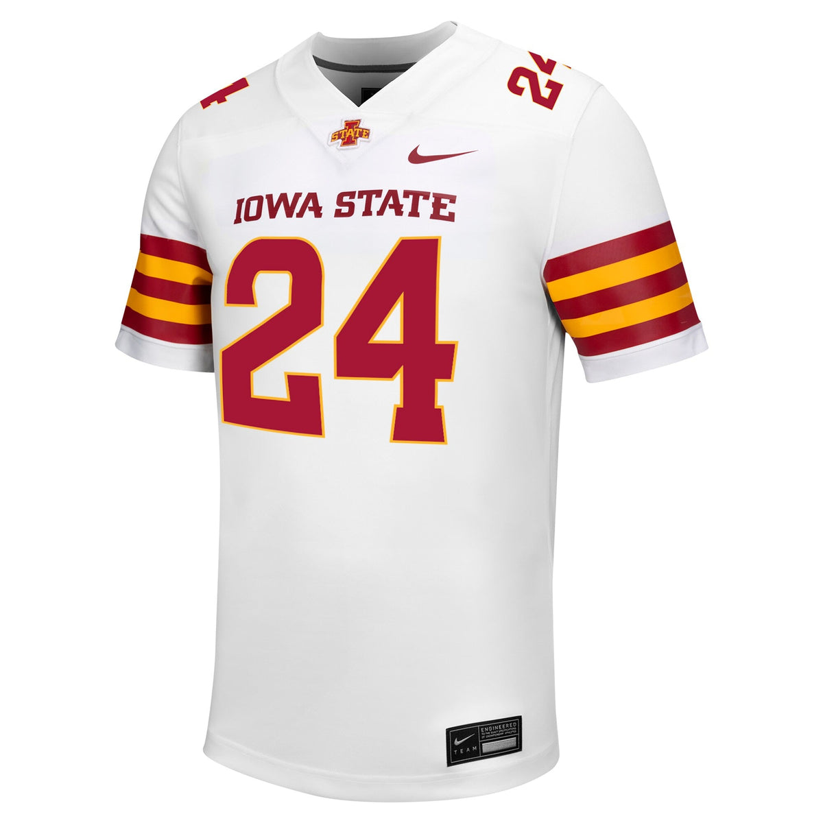 #24 Iowa State Cyclones Untouchable Football Jersey – White product image 3, provided for visual reference and product