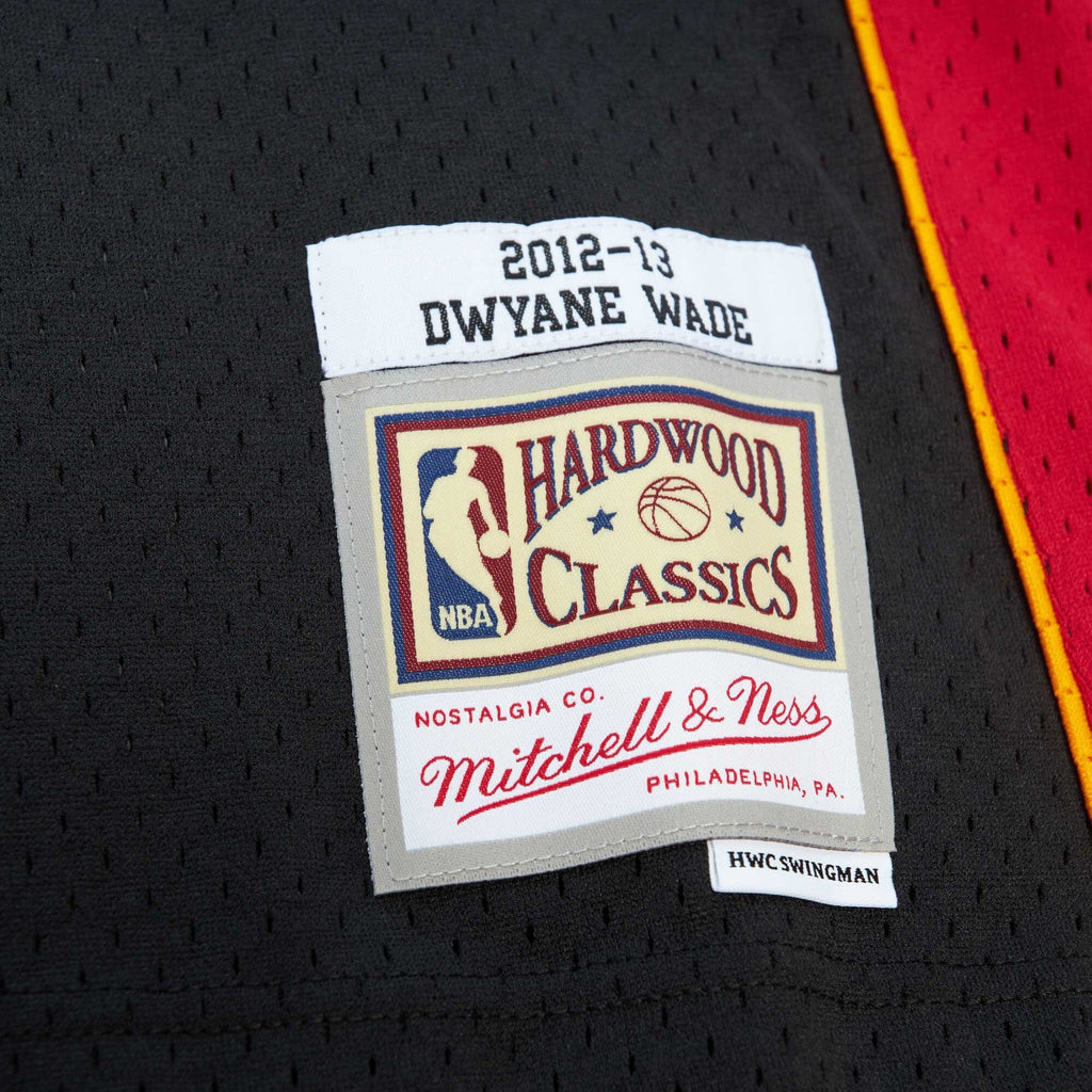 Miami Heat NBA Dwyane Wade 2012 Road Hardwood Classics Swingman Jersey product image 6, provided for visual reference and