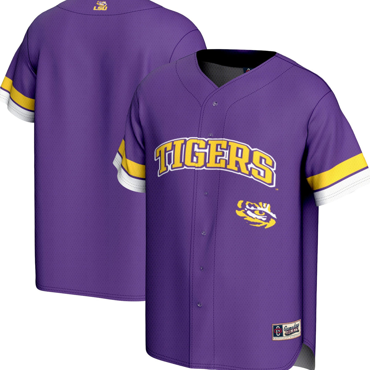 LSU Tigers Spirit Baseball Jersey - Purple product image 2, provided for visual reference and product detail review