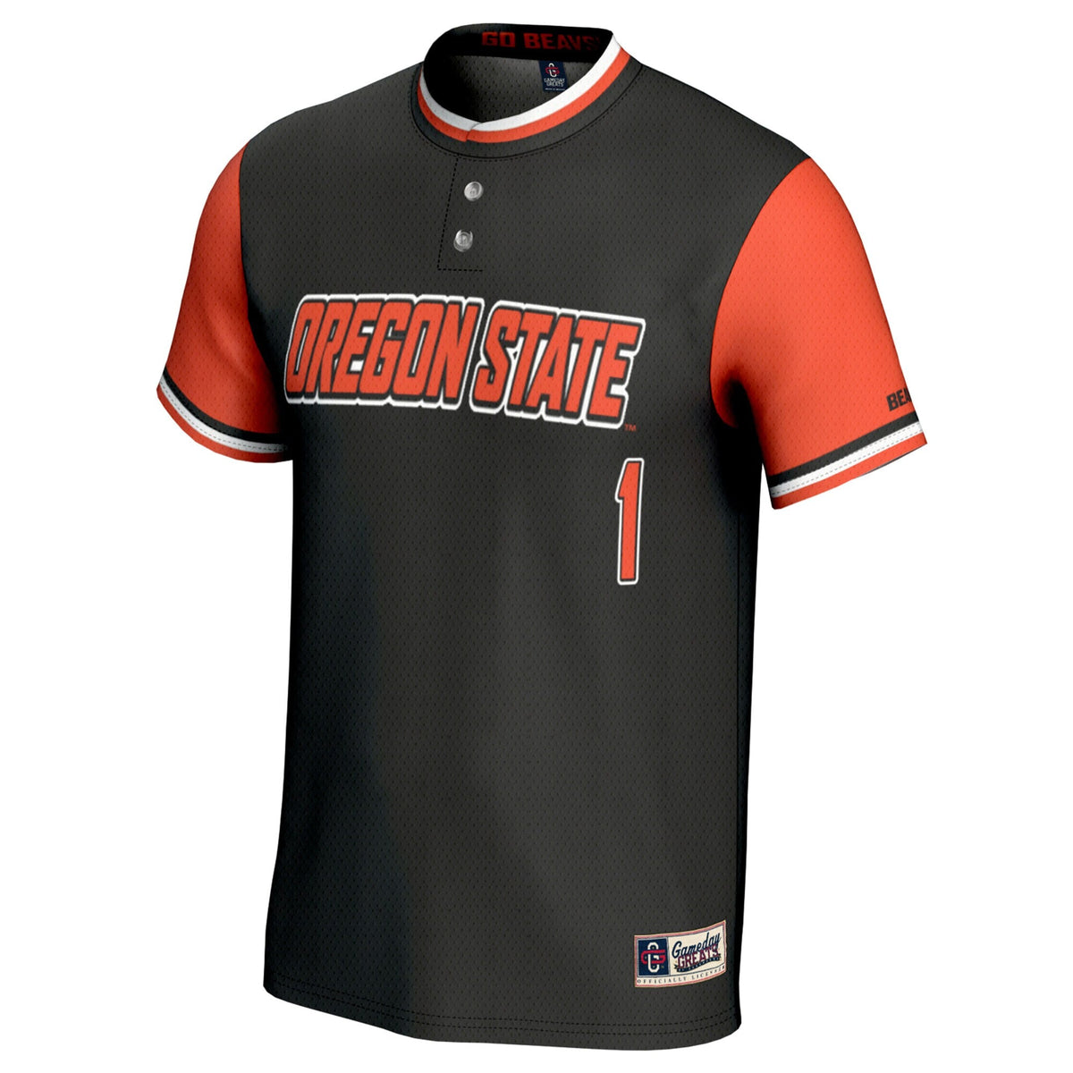#1 Oregon State Beavers Softball Fashion Jersey - Black product image 3, provided for visual reference and product detail