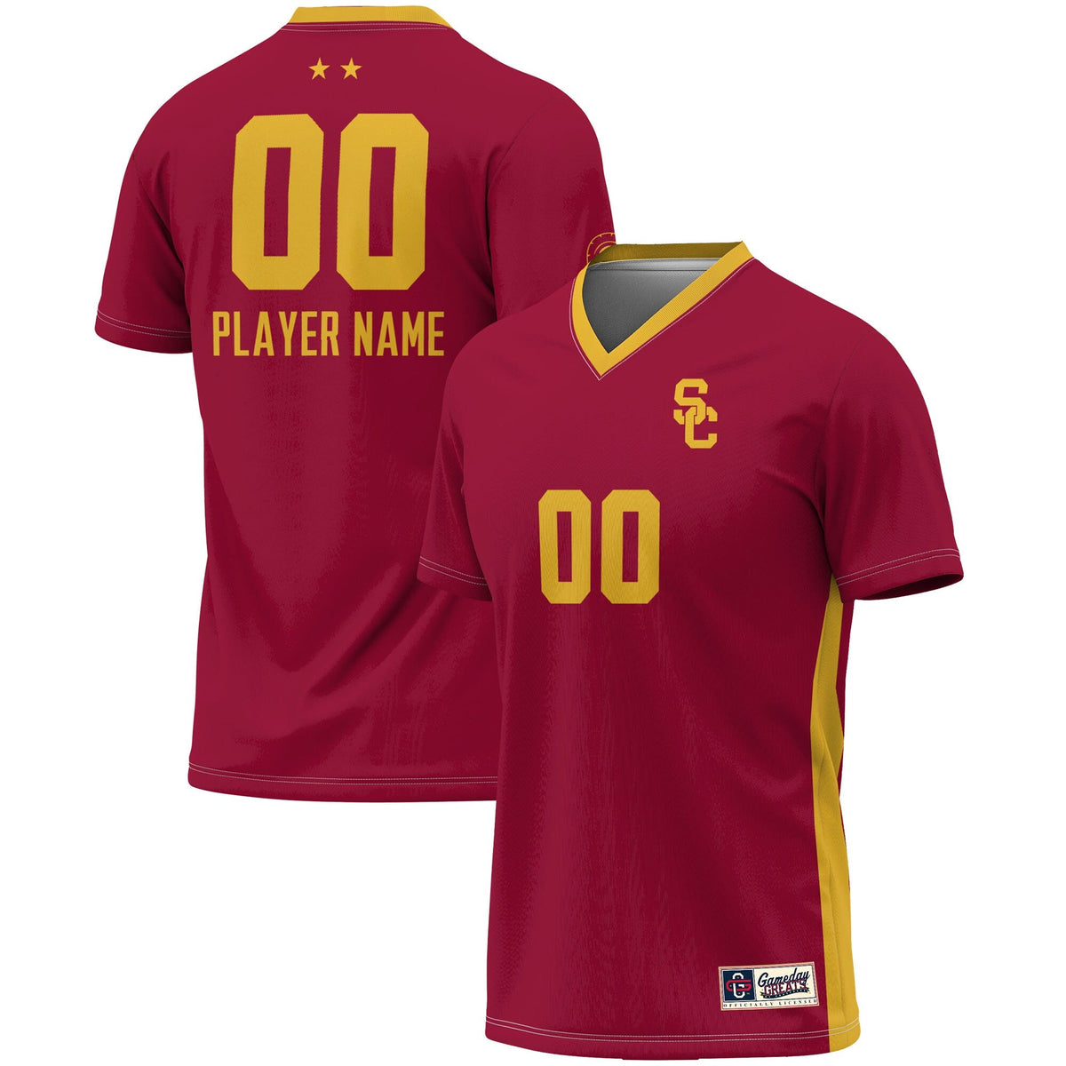 USC Trojans Pick-A-Player NIL Lightweight Soccer Jersey - Crimson product image 1, provided for visual reference and product