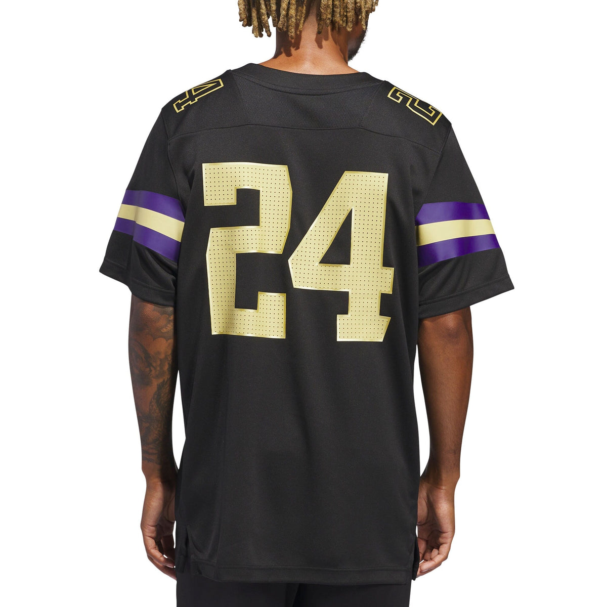 #24 Black Washington Huskies Alternate Premier Strategy Jersey product image 3, provided for visual reference and product