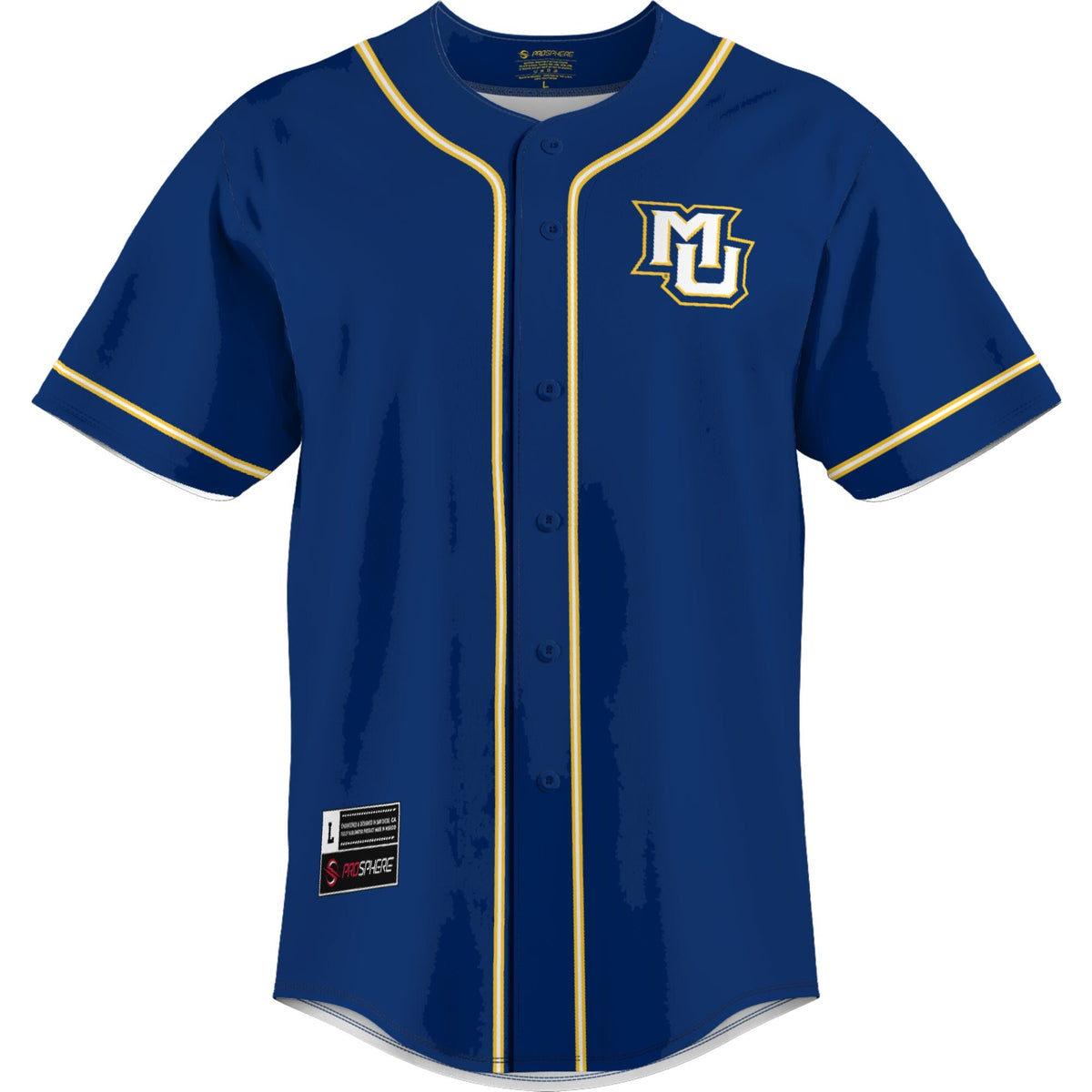 Marquette Golden Eagles Lightweight Baseball Jersey - Blue product image 3, provided for visual reference and product detail