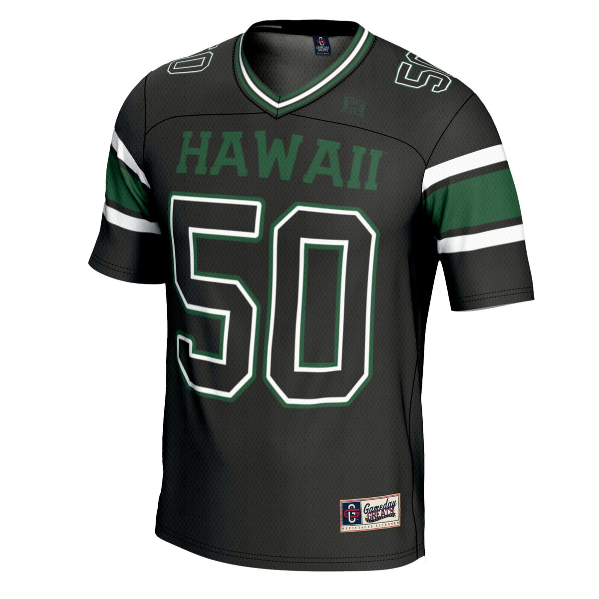 #1 Hawaii Rainbow Warriors Football Jersey - Black product image 3, provided for visual reference and product detail review