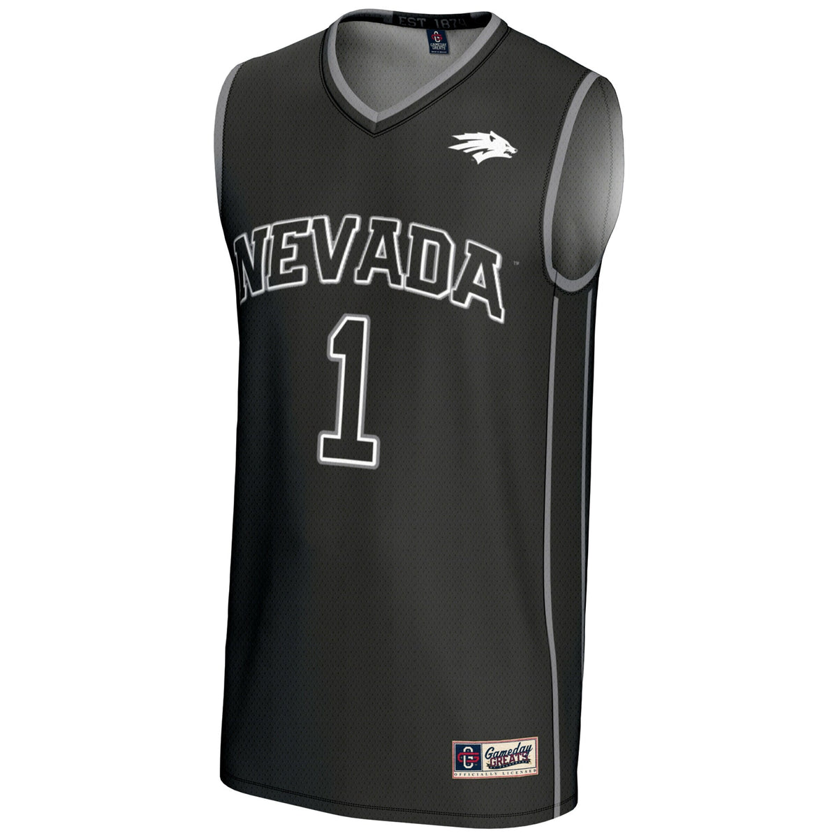 #1 Nevada Wolf Pack Lightweight Basketball Jersey - Black product image 3, provided for visual reference and product detail