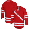Wisconsin Badgers Replica Hockey Jersey - Red product image 1, provided for visual reference and product detail review