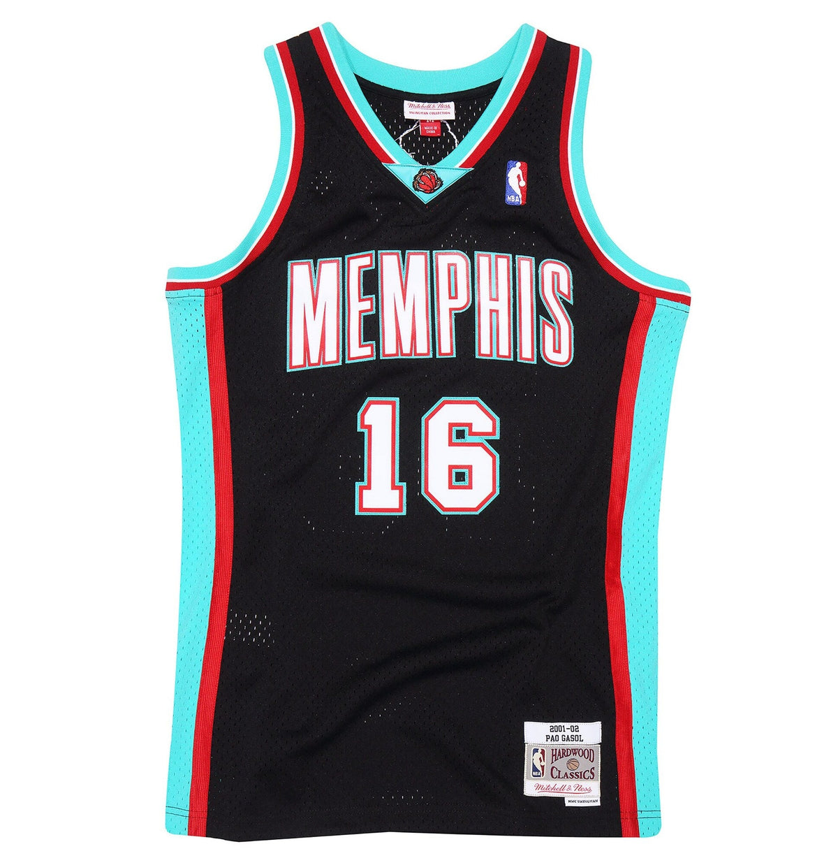 Memphis Grizzlies Pau Gasol Hardwood Classics Road Swingman Jersey product image 3, provided for visual reference and