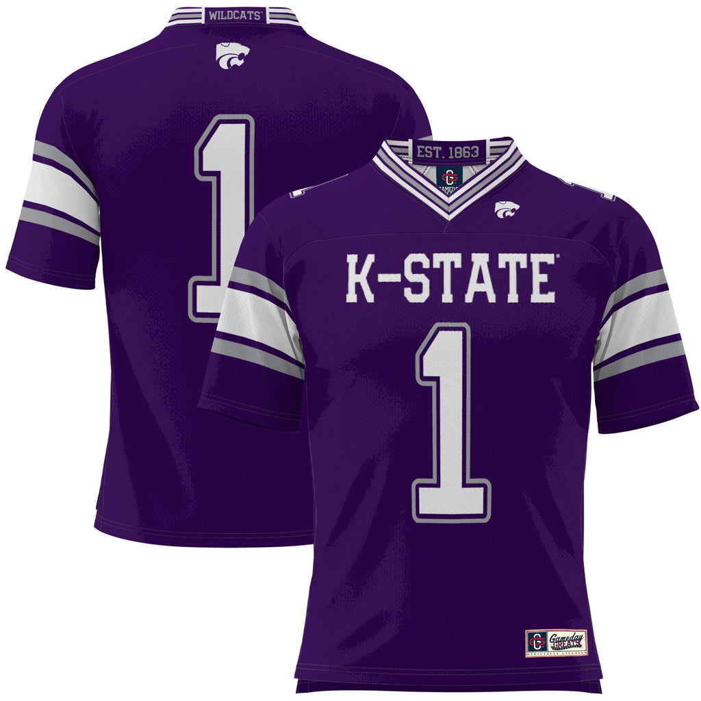 #1 Kansas State Wildcats Football Jersey - Purple product image 1, provided for visual reference and product detail review