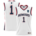 #1 Howard Bison Lightweight Basketball Jersey - White product image 1, provided for visual reference and product detail